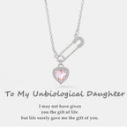 For Unbiological Daughter - Custom Birthstone Interlocking Necklace