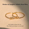 Mother & Daughter Always Connected Infinity Knot Ring