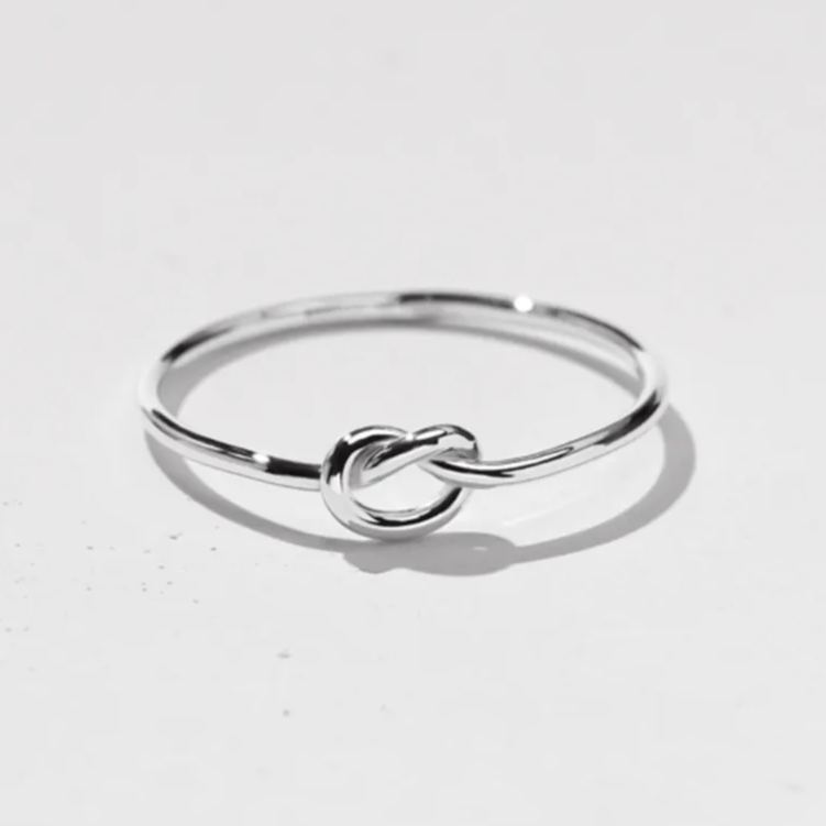 Mother & Daughter Always Connected Infinity Knot Ring