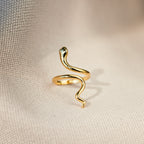 925 Sterling Silver Year of Snake Minimalist Snake Open Ring