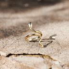 925 Sterling Silver Year of Snake Minimalist Snake Open Ring