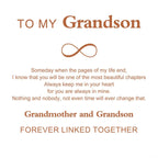 "To My Grandson" Family Bonds - Linked Forever Leather Bracelet