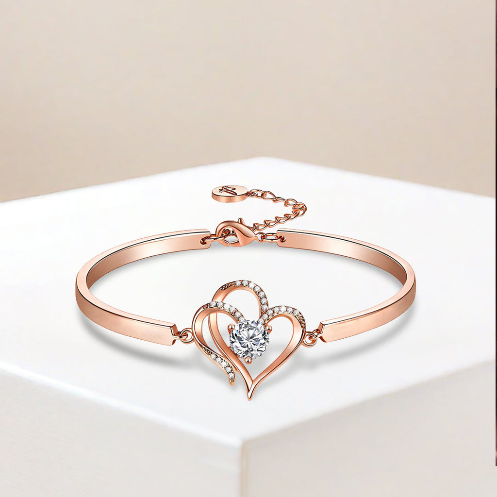 I Want All Of My Lasts To Be With You Double Heart Bracelet