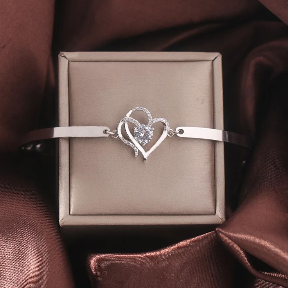 I Want All Of My Lasts To Be With You Double Heart Bracelet