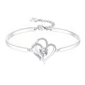 I Want All Of My Lasts To Be With You Double Heart Bracelet