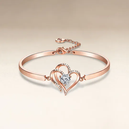 I Want All Of My Lasts To Be With You Double Heart Bracelet