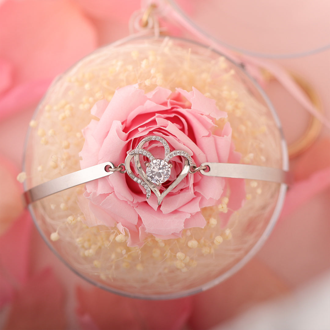 I Want All Of My Lasts To Be With You Double Heart Bracelet