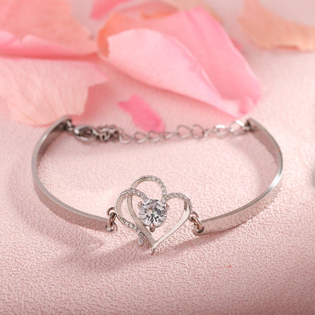 I Want All Of My Lasts To Be With You Double Heart Bracelet