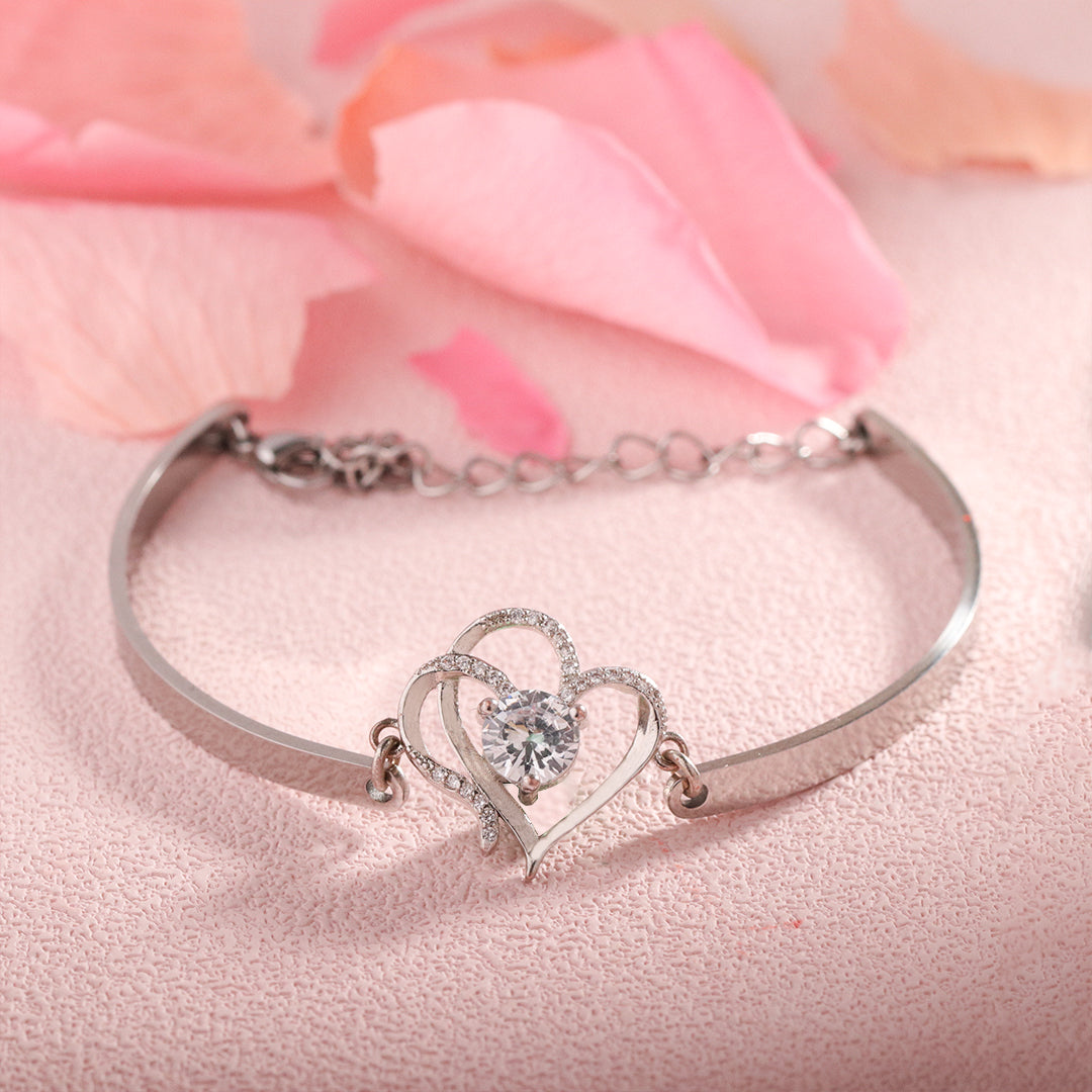 I Want All Of My Lasts To Be With You Double Heart Bracelet