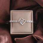 For My Friend-Not Sisters By Blood But Sisters By Heart Double Heart Bracelet
