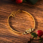 For Friend - Not Sisters By Blood But Sisters By Heart Double Heart Bracelet