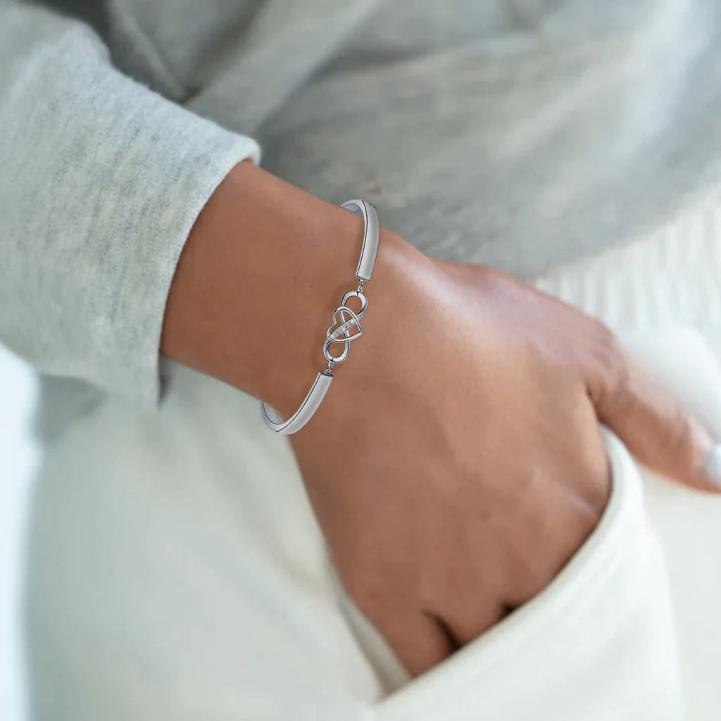 I Love You Forever and Always Infinity Heart Bracelet