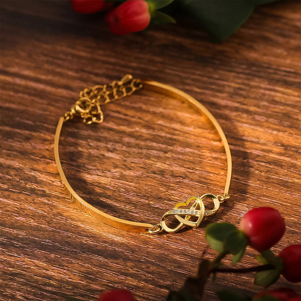 I Love You Forever and Always Infinity Heart Bracelet