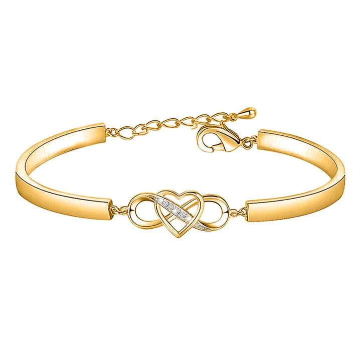 I Love You Forever and Always Infinity Heart Bracelet