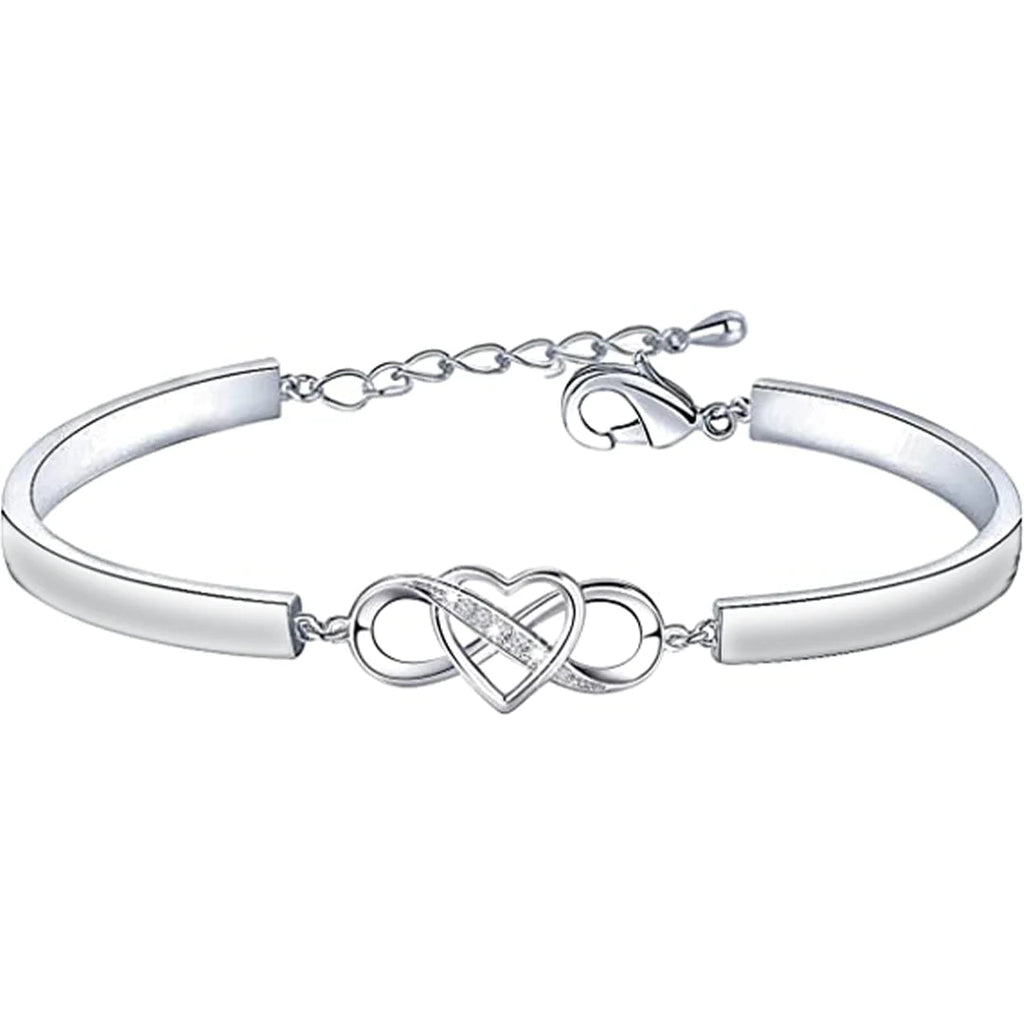 I Love You Forever and Always Infinity Heart Bracelet