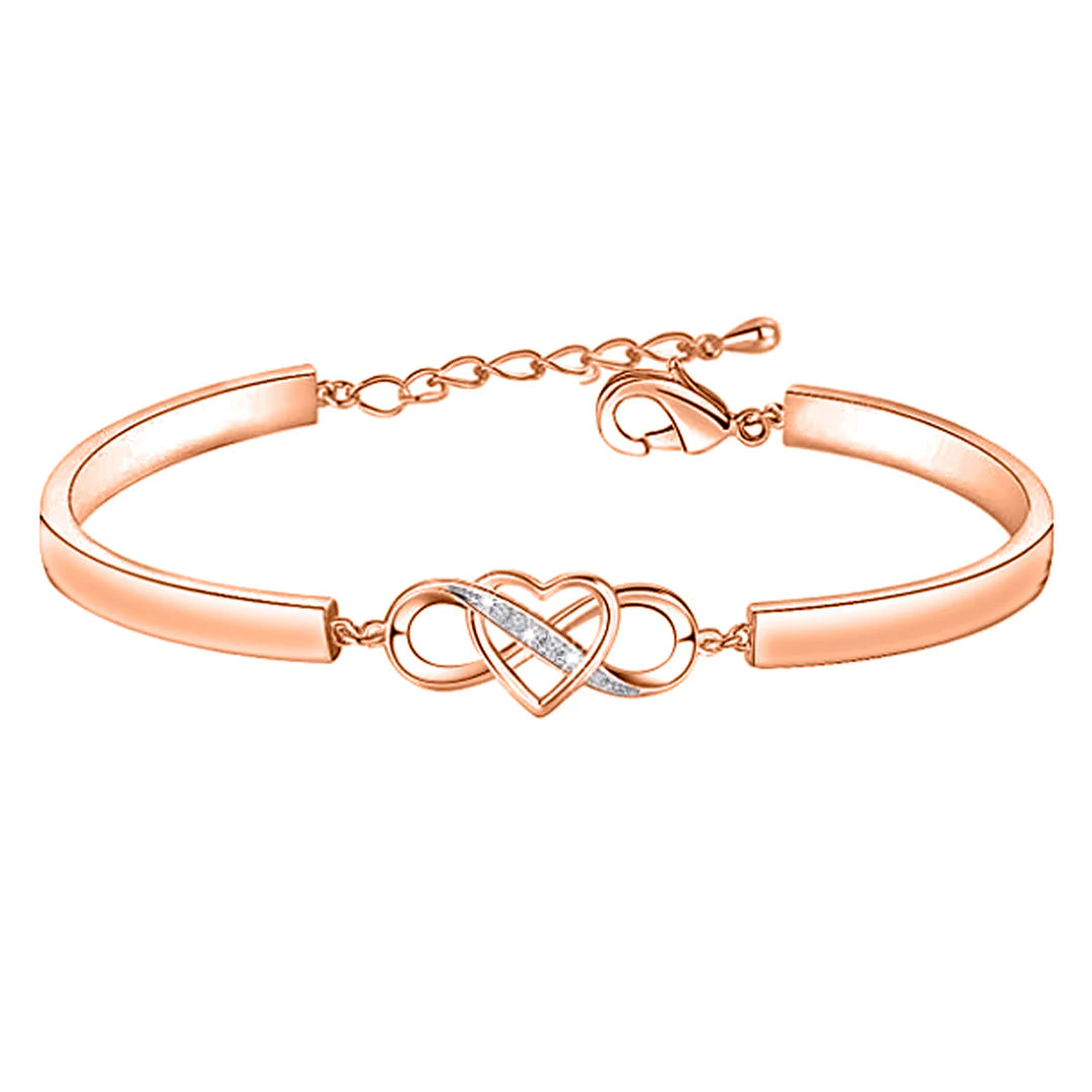 I Love You Forever and Always Infinity Heart Bracelet