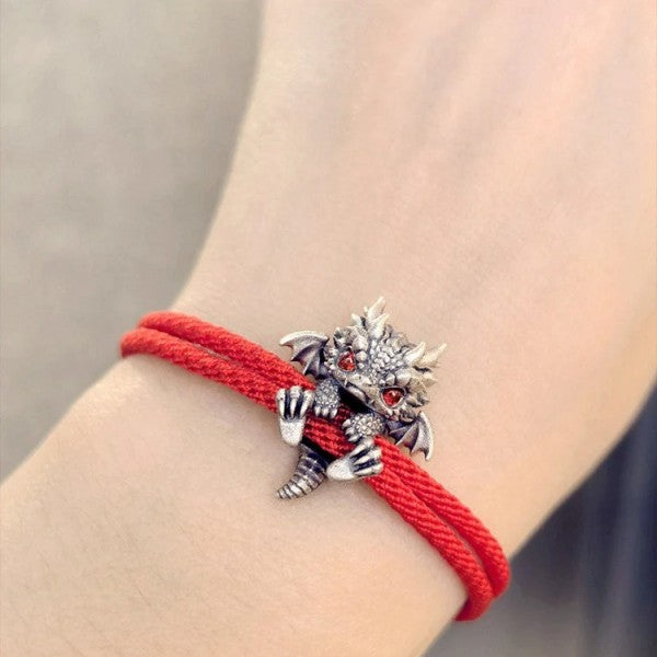 Cute Silver Dragon Bracelet