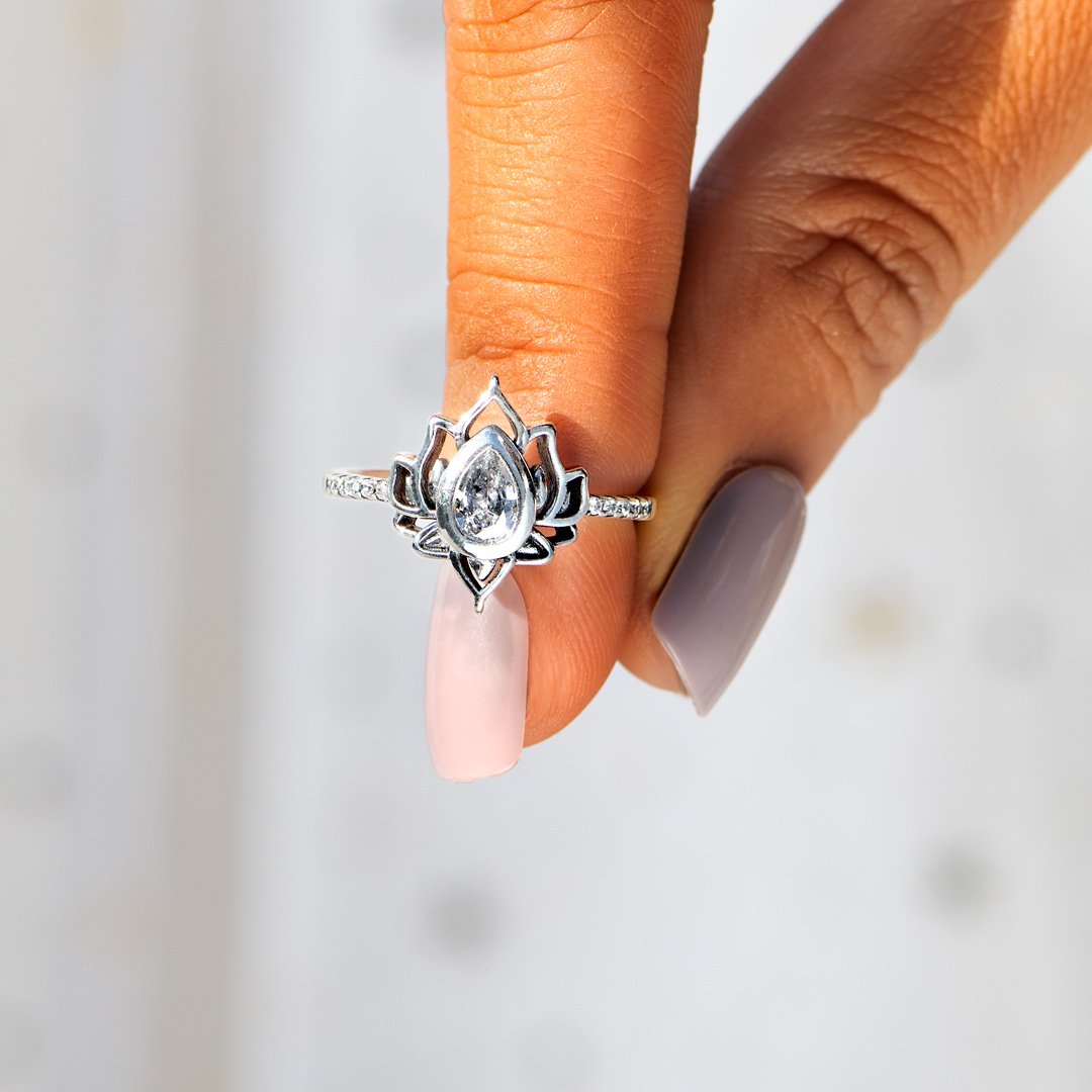 F︎ck It And Begin Again Lotus Ring