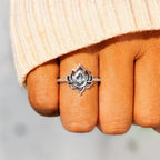 F︎ck It And Begin Again Lotus Ring