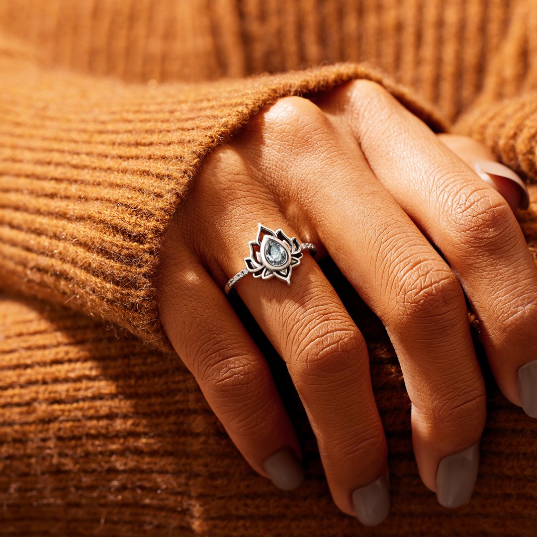 F︎ck It And Begin Again Lotus Ring