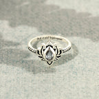 F︎ck It And Begin Again Lotus Ring