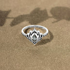 F︎ck It And Begin Again Lotus Ring