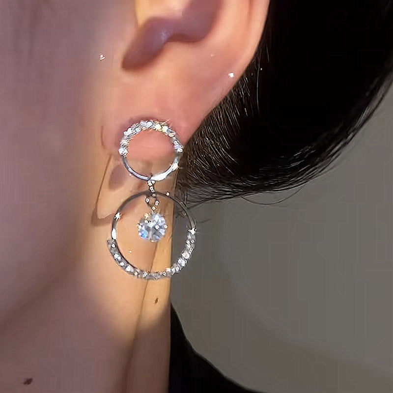 Italian Style Crystal Hoop Earrings