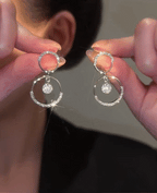 Italian Style Crystal Hoop Earrings