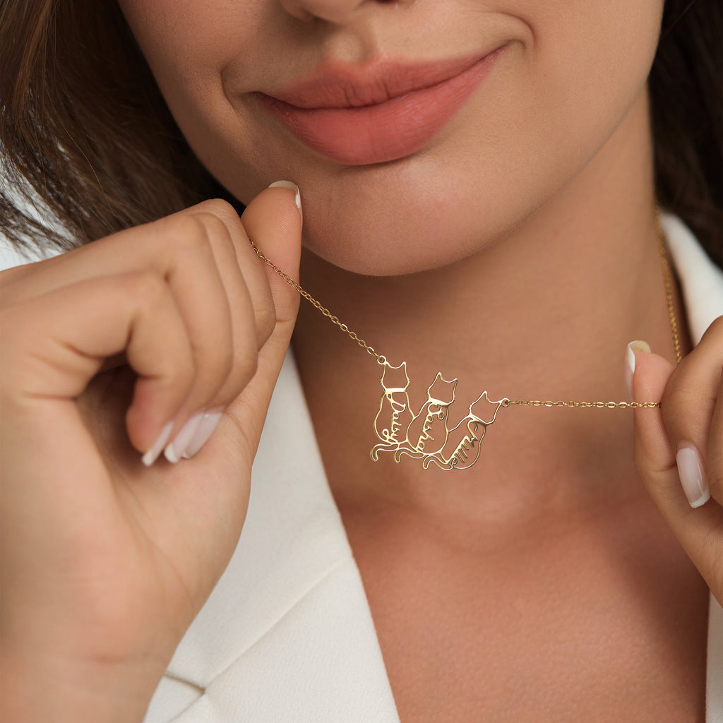 Personalised Cat Name Necklace