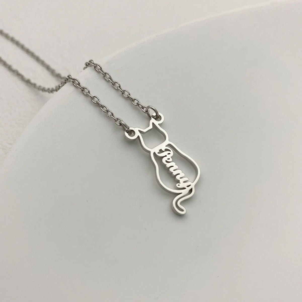 Personalised Cat Name Necklace