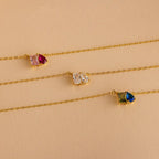 Mother And Daughter Forever Linked Together Custom Birthstones Necklace
