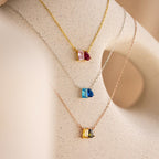 Mother And Daughter Forever Linked Together Custom Birthstones Necklace