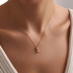 For Cat Lover-Birthstone Kitten Necklace