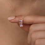 For Cat Lover-Birthstone Kitten Necklace