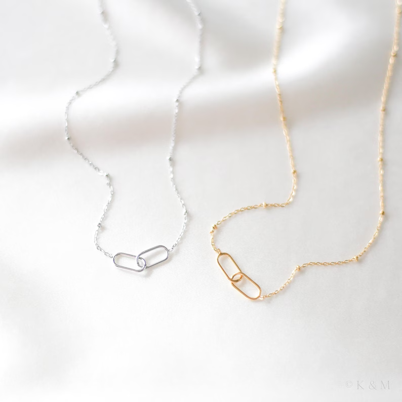 You Are Strong And Unbreakable Double Circle Necklace