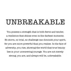 You Are Strong And Unbreakable Double Circle Necklace