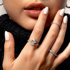 925 Sterling Silver Pavé Vagues Ring