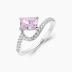 925 Sterling Silver Pavé Vagues Ring