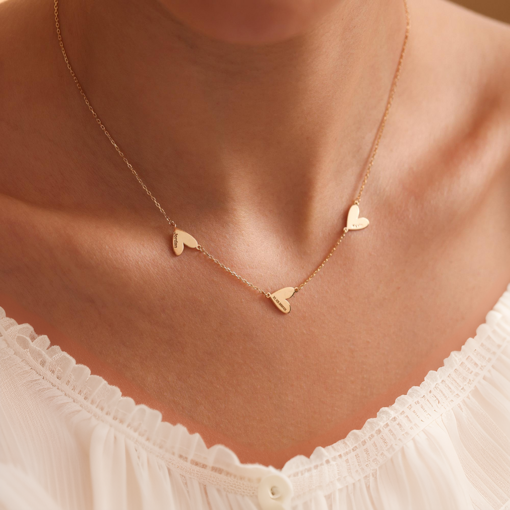Minimalist Personalized Heart Name Necklace