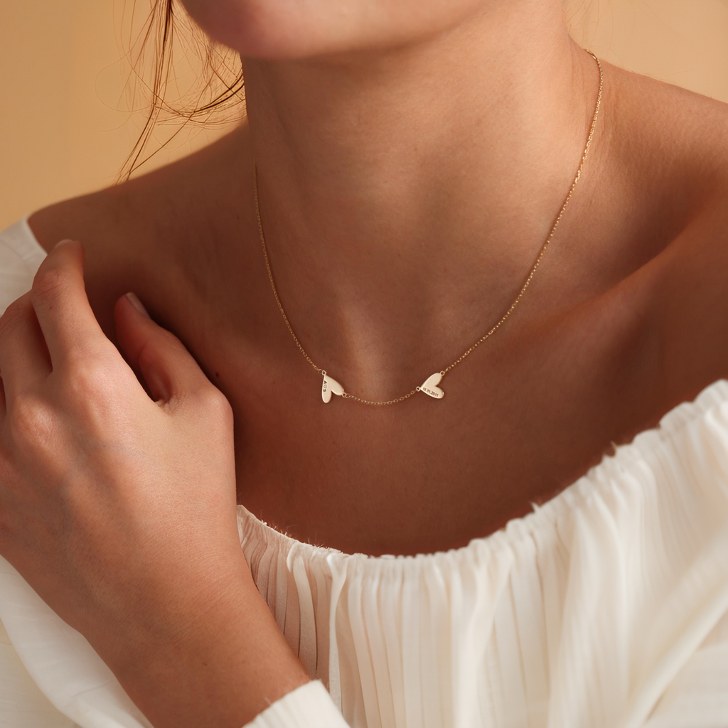 Minimalist Personalized Heart Name Necklace