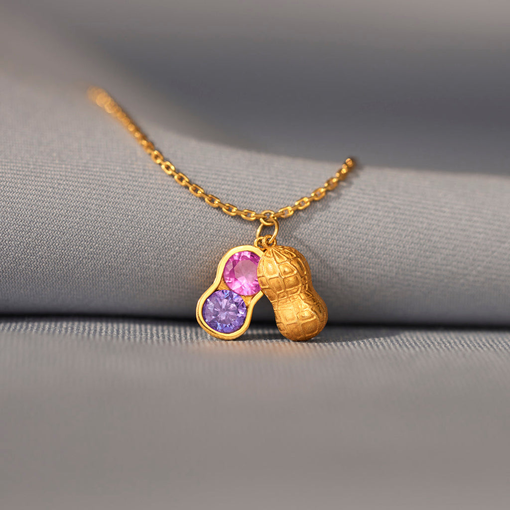 We Are Besties Birthstone Peanut Bracelet