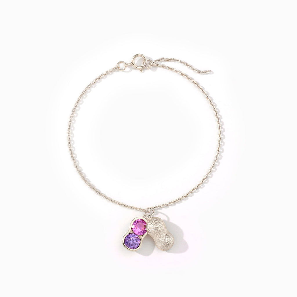 We Are Besties Birthstone Peanut Bracelet