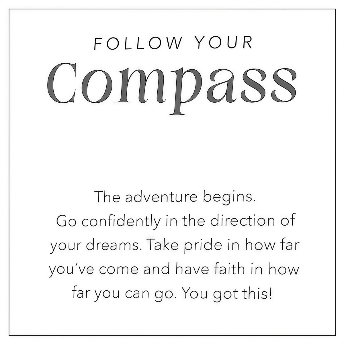 Graduation Gift-Follow Your Compass Necklace