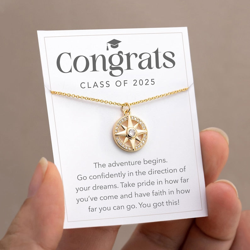 Graduation Gift-Follow Your Compass Necklace