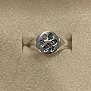 My Four Legged Angel Is Always Near By Engraved Paw Ring