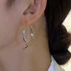 Italian Style Cross Zirconia Earrings