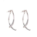 Italian Style Cross Zirconia Earrings