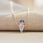 Mama's Sweet Joys - Custon Birthstones Ice Cream Necklace