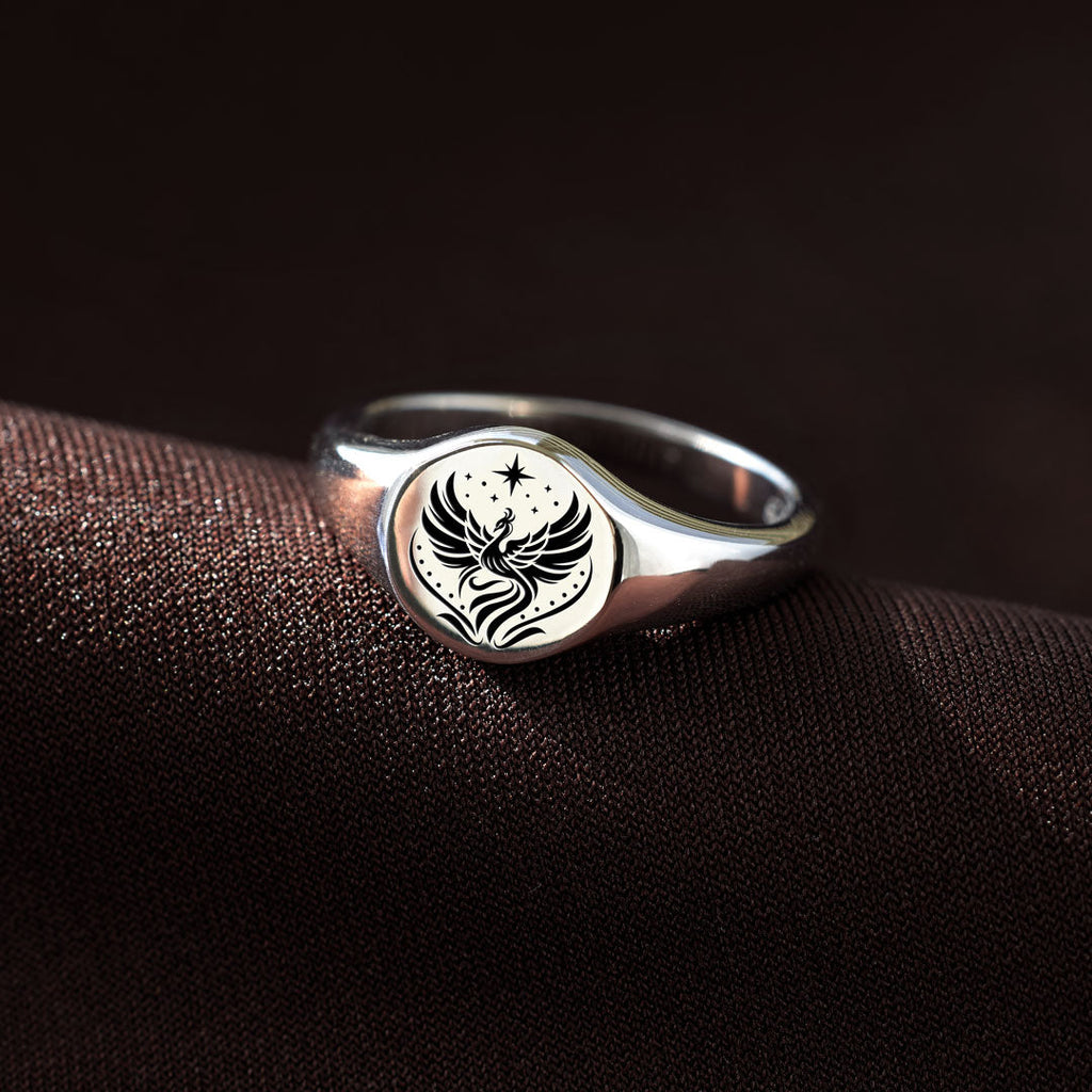 Tough As Fck Phoenix Signet Ring