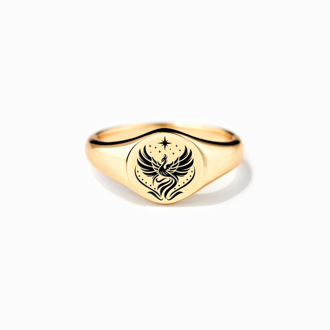 Tough As Fck Phoenix Signet Ring